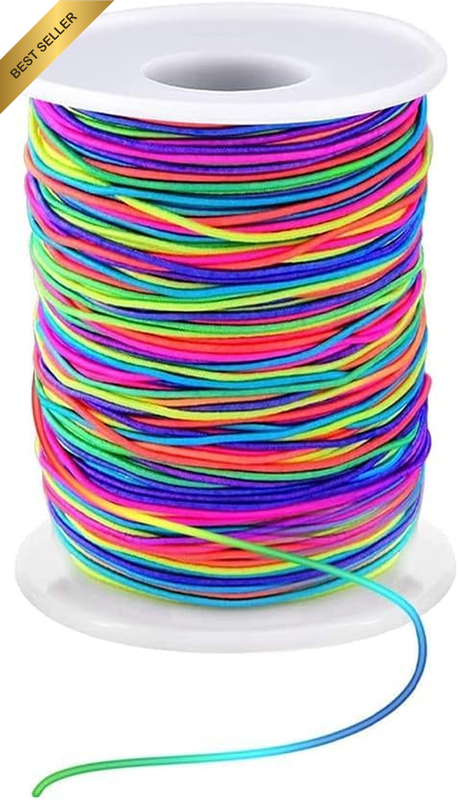1Mm Stretchy Bracelet String, Sturdy Rainbow Elastic String Elastic Cord for Jew