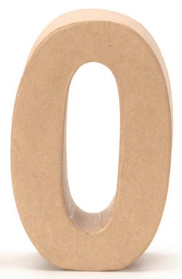 Papp-Zahl 0 17,5x5,5cm Geburstag Jubiläum Zahlen Ziffern PappArt Deko Nummer
