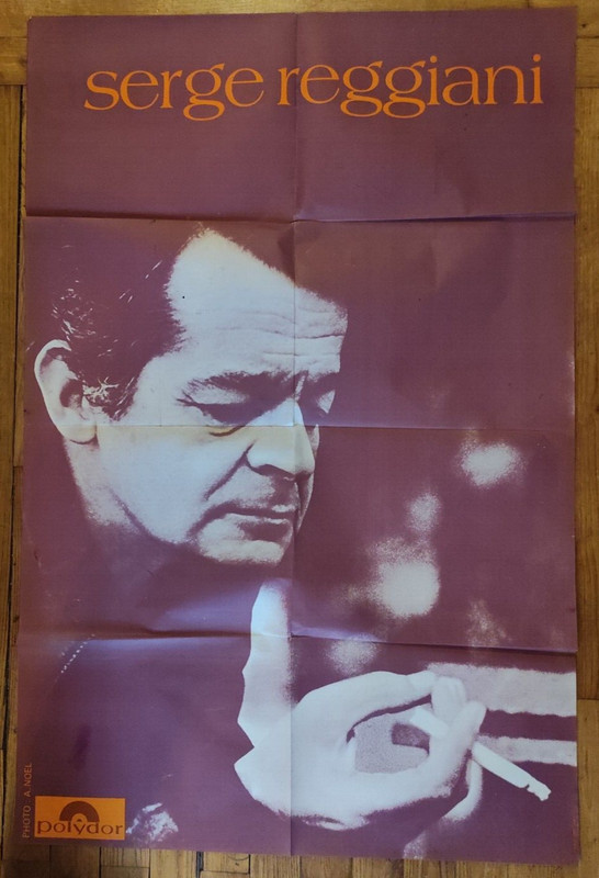 Affiche Spectacle - Serge Reggiani - Polidor - Photo A.Noel