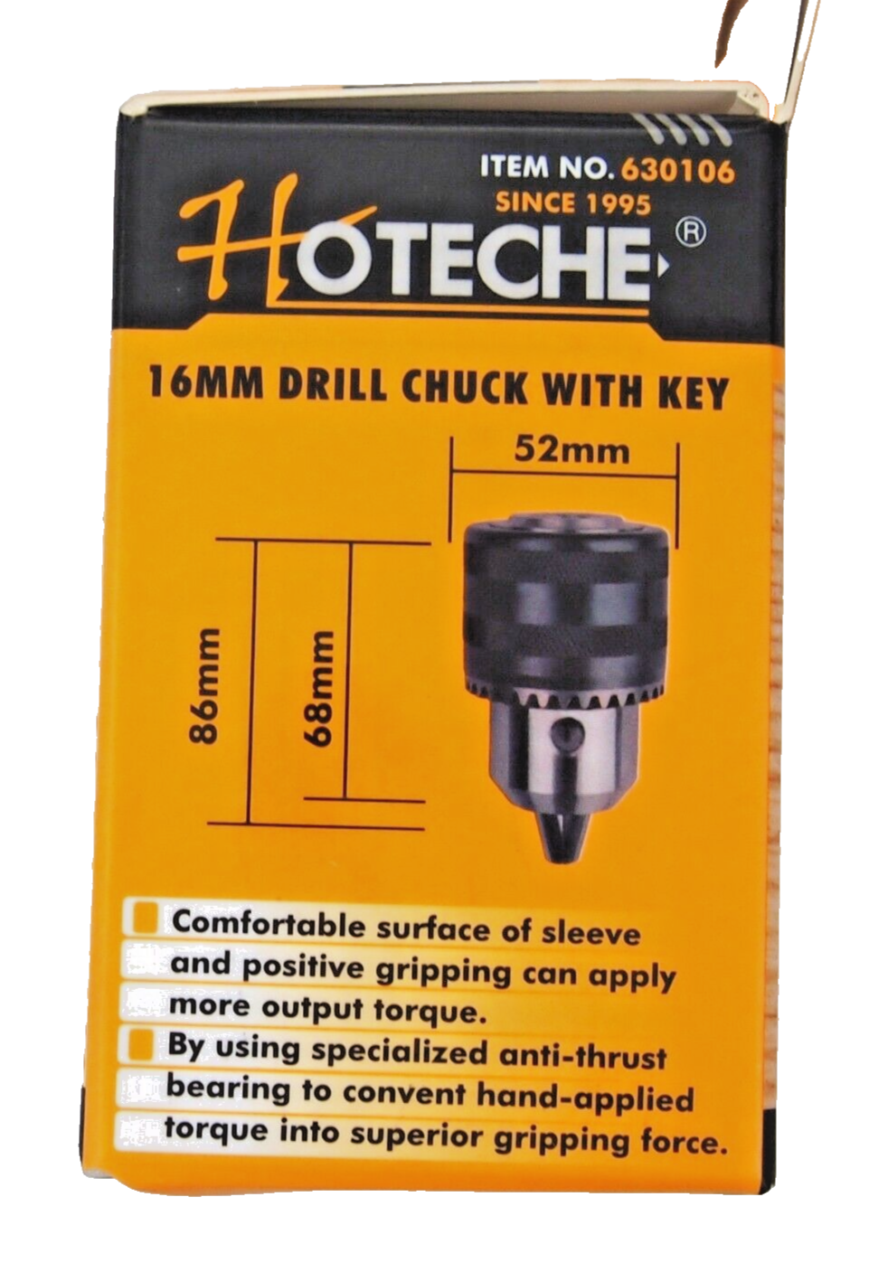 5/8" Drill Press Chuck Replacement B16 Taper Drill Chuck 1/8" - 5/8" 630106