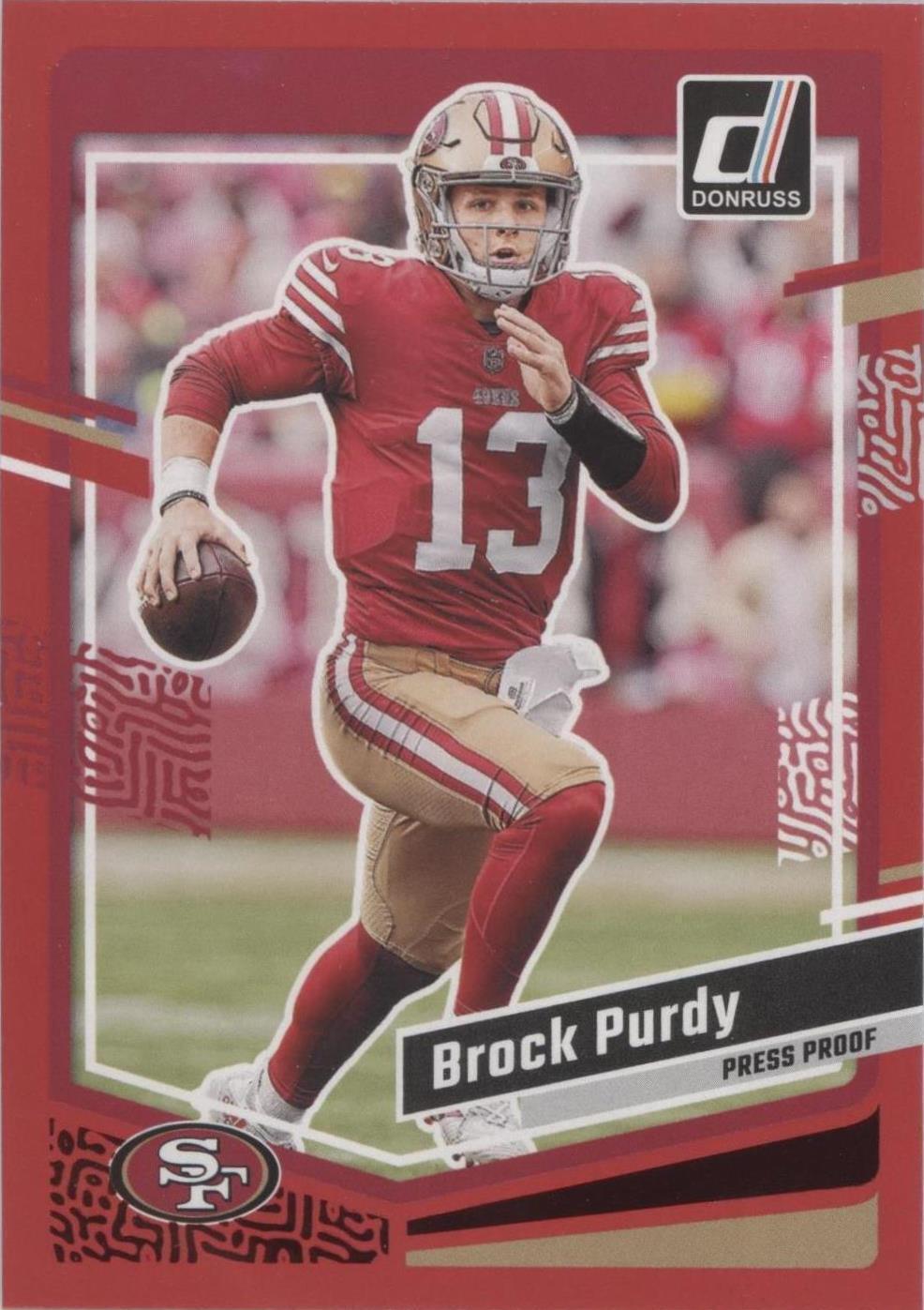 2023 Panini Donruss Brock Purdy #266 Red Press Proof NFL Football Card