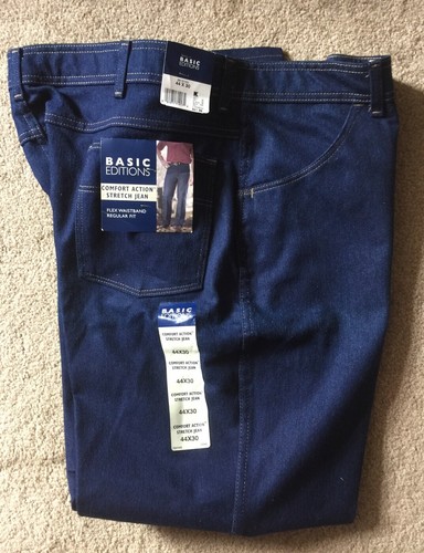 basic editions men's big & tall comfort action jeans