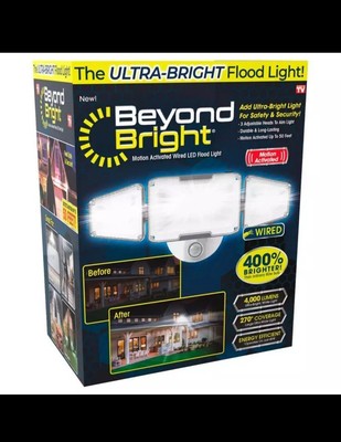 Beyond Bright Gloss White Motion-Sensing LED Sensor Light