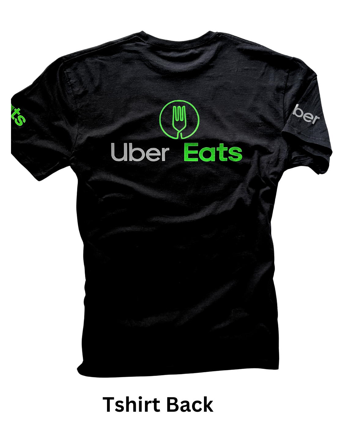 Reflective Tshirt UberEats Delivery Driver Black