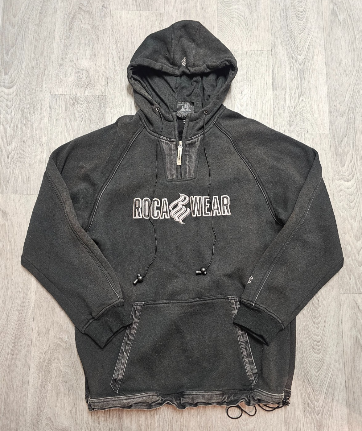 ジャケット・アウター [Vintage] 00s Black Anorak Hoodie y2k Sunwittafy Y2k Hoodie Men Women Letter Print Zip Up Hoodie