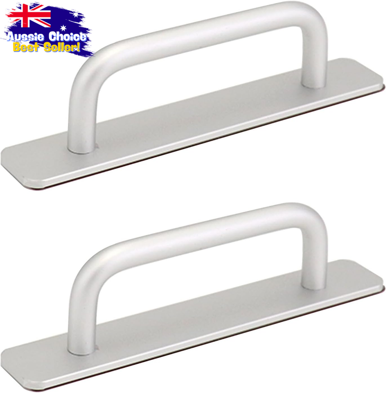 2PCS Self-Adhesive Aluminum Door Pull Handles, No Drilling, 150x25mm, Sliding