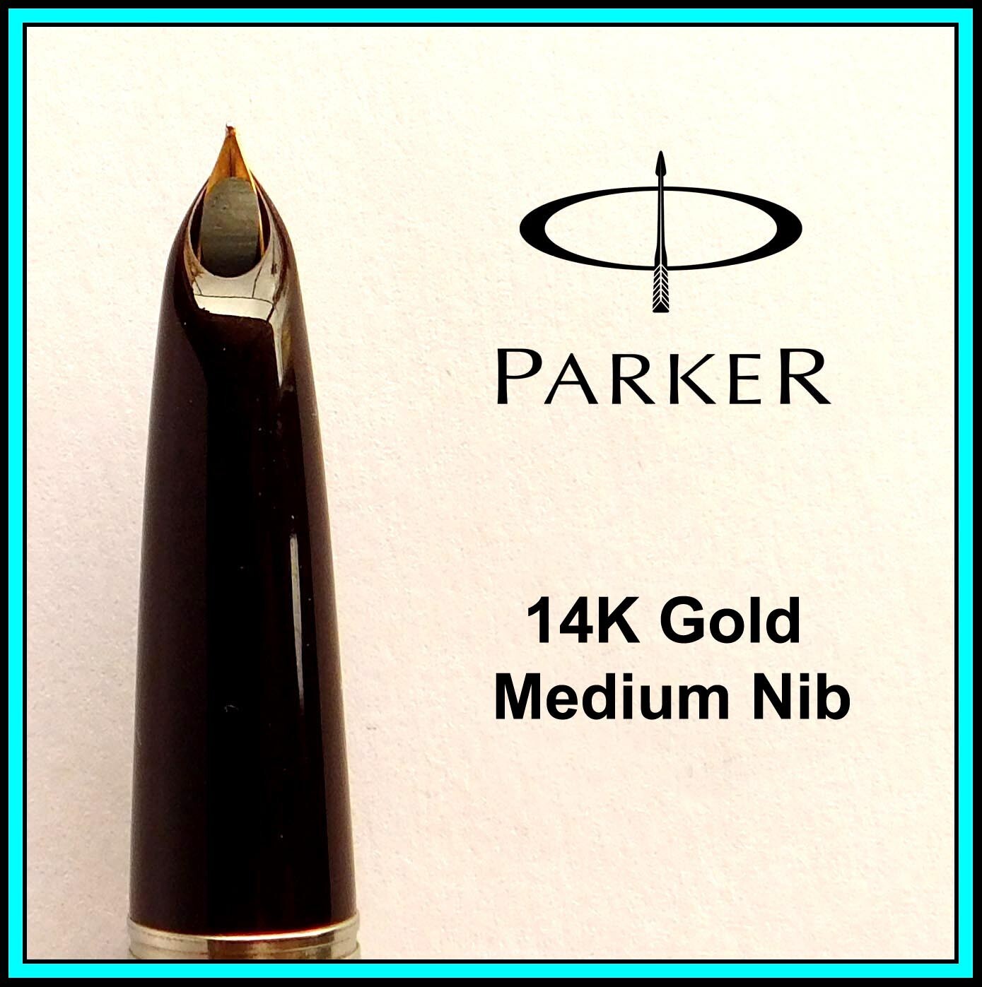 Vintage PARKER AEROMETRIC "51" Fountain Pen - BURGUNDY - 14K Gold Nib: MEDIUM Vintage PARKER AEROMETRIC "51" Fountain Pen - BURGUNDY - 14K Gold Nib: MEDIUM
