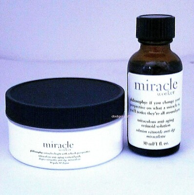 PHILOSOPHY MIRACLE WORKER  ANTI- AGING RETINOID SOLUTION 1 oz + 30 PADS