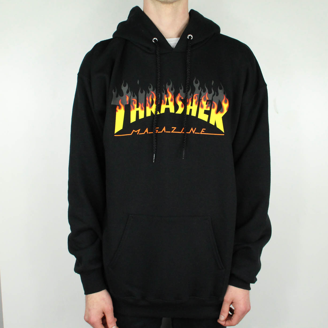 thrasher bbq flame black hoodie