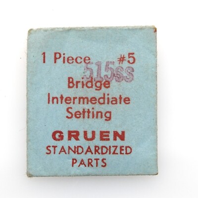 Gruen 515ss Watch Movement Bridge Intermediate Setting Part #5