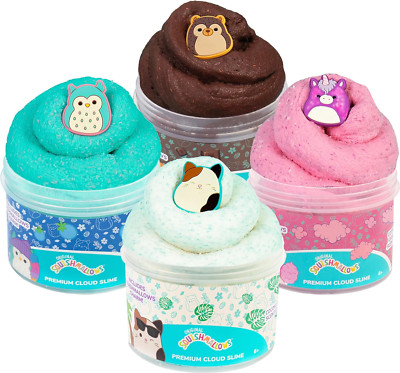 Premium Scented Fluffy Slime 4-Pack with Fun Add-Ins for Kids Ages 6+