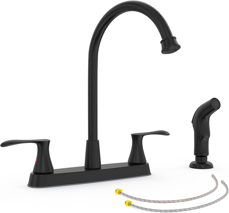 Kitchen Faucet with Sprayerblack Kitchen Faucet High Arc 2 Handle Kit...