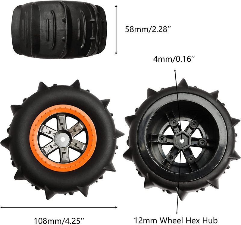 RC Car Paddle Tires Wheels LG-ZJ02 25-ZJ02 920-ZJ02 for High Speed 9125 9155 915
