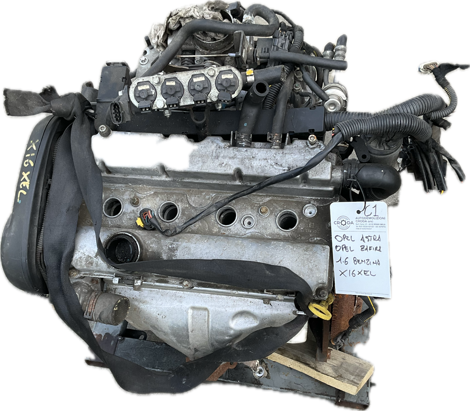 Motore completo per modello OPEL 1.6 BENZINA codice X16XEL 160.000 km usato