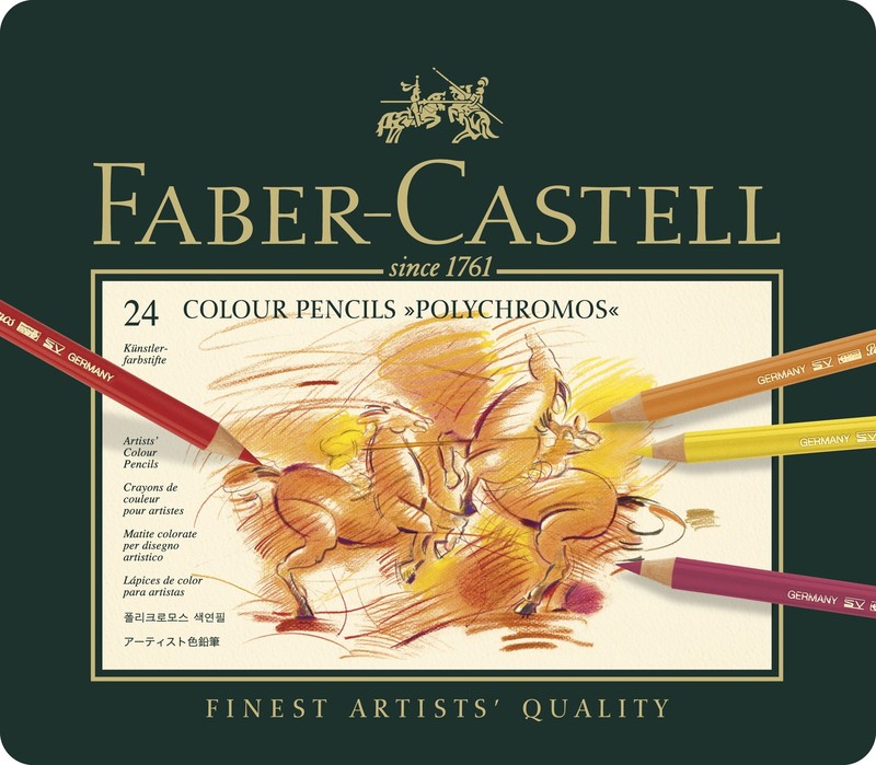 UPC 046959093823 product image for Faber-castel 24 Piece Polychromous Colored Pencil Set In Metal Tin | upcitemdb.com
