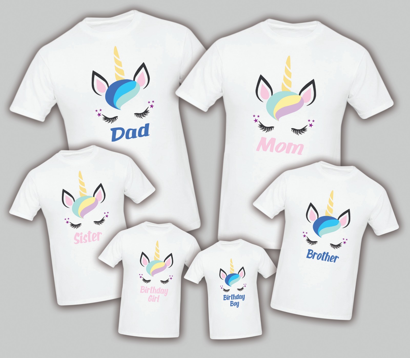 unicorn t shirt design for family