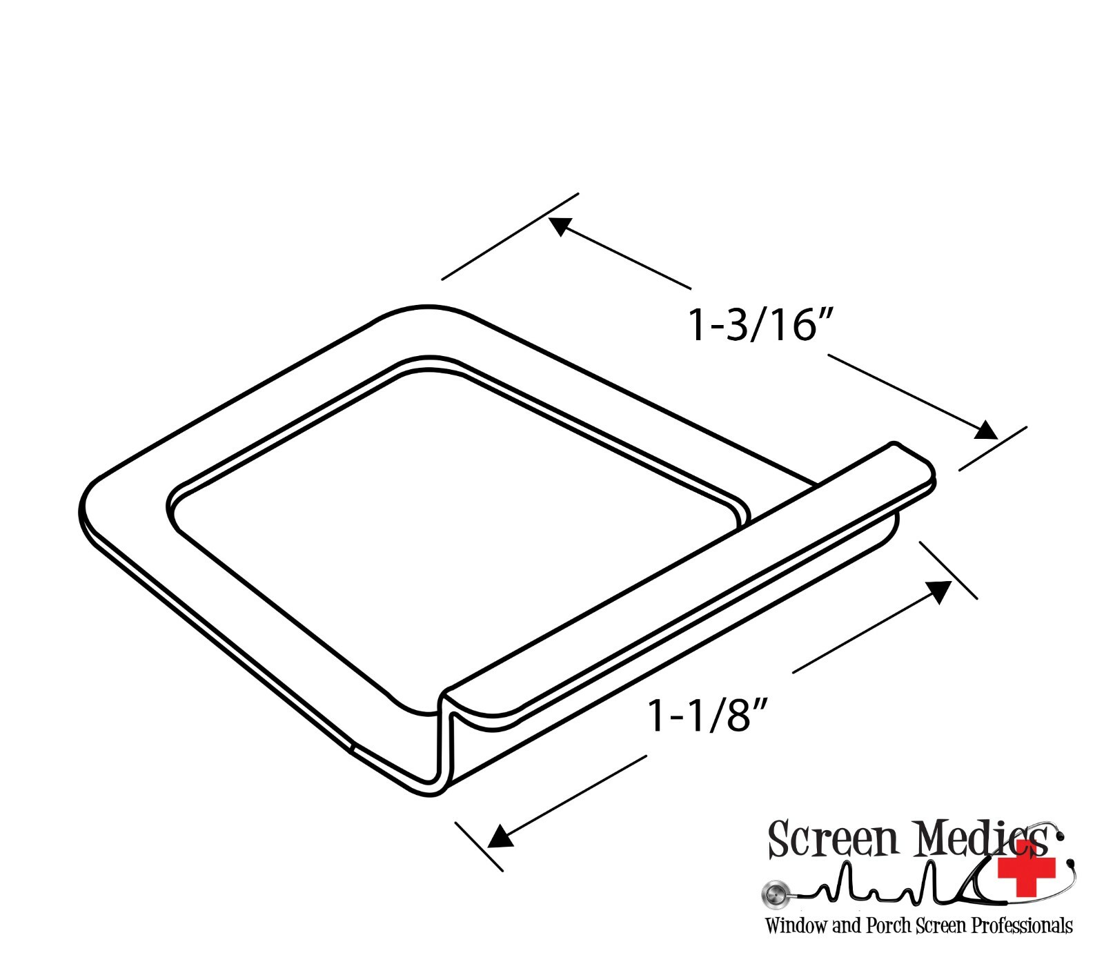 24 Pack Hollow Pull Tabs for Window Screens Black / White / Clear