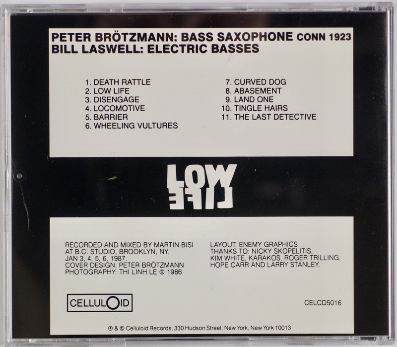 PETER BROTZMANN, BILL LASWELL: Low Life US Celluloid Free Jazz CD