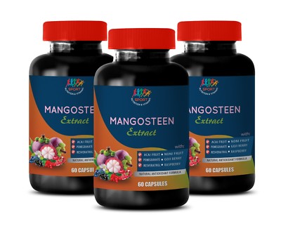 metabolism booster - MANGOSTEEN Extract Complex - antioxidant formula -3 Bottles