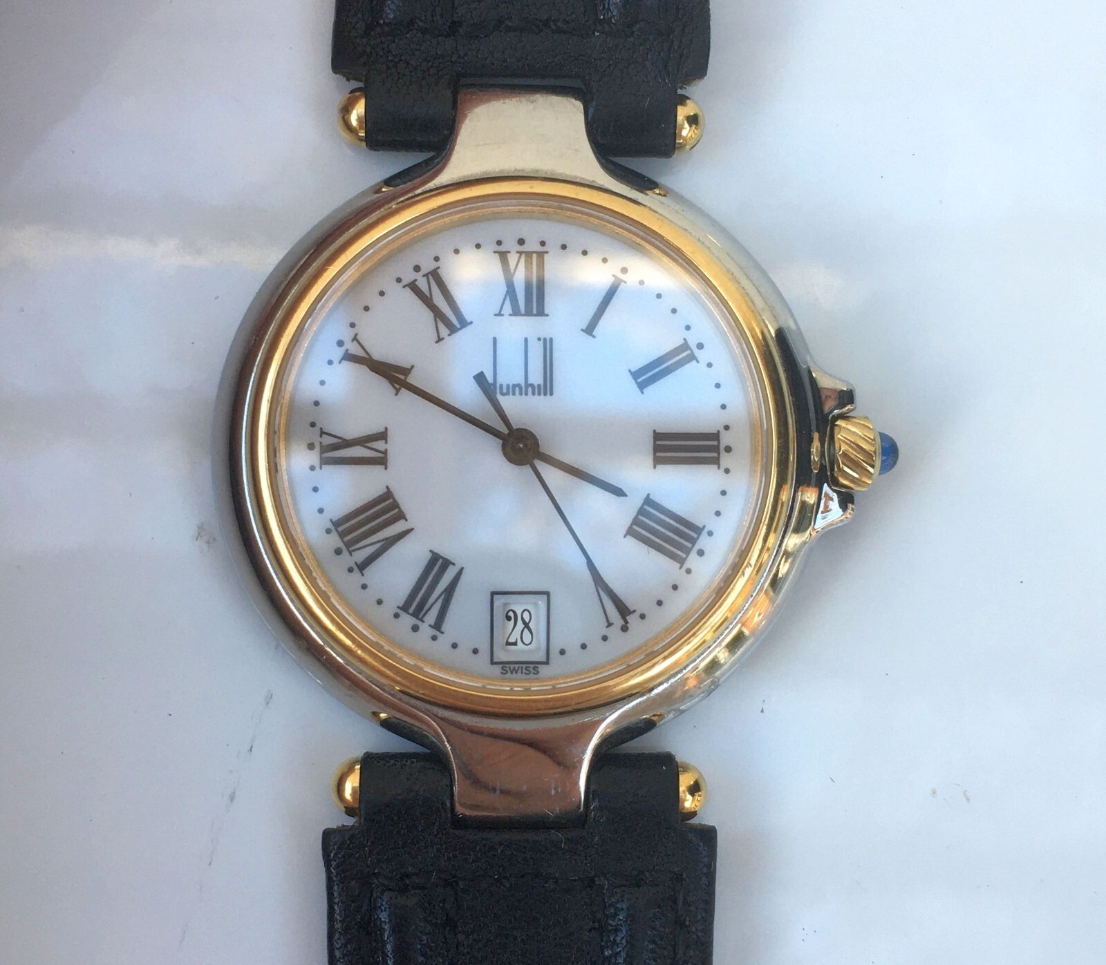 Dunhill Millennium Two Tone Gold Date Quartz Watch | eBay