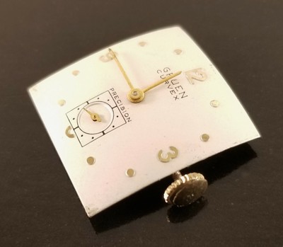 Vintage Gruen Curvex Wrist Watch Movement 17 Jewels NOT WORKING 23mm X 21mm