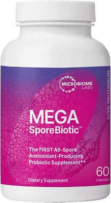 Authentic Microbiome Labs Mega SporeBiotic (60 Capsules) - Probiotic EXP 11/25