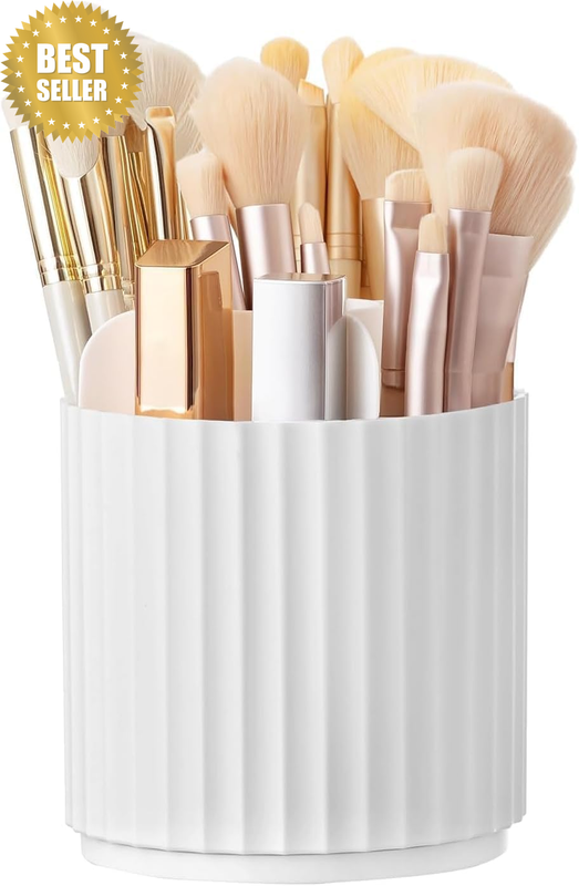 5 Slot Make up Brushes Cup, Large Capacity Makeup Brush Holder, Cosmetic Storage