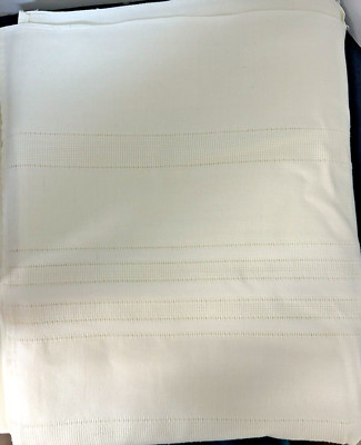 Vintage Ivory Linen Table Cloth 60'' x 140''