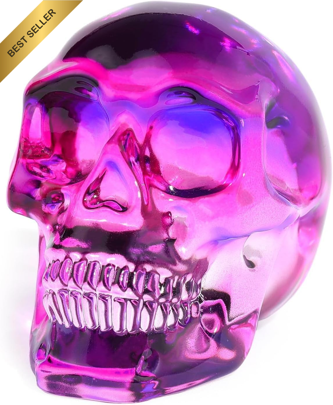Small Size Crystal Decoration Statue Head Sculptures Skull Collectible Figurines