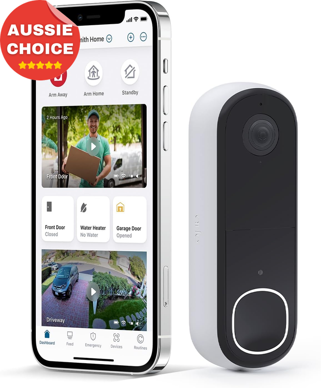 Video Doorbell 2K Smart Wi-Fi Wired Battery Night Vision Two-Way Audio Camera