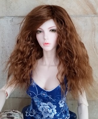 Black 8-9 Dollmore 1//3 BJD SD size wig /" Rapunzell Long Wig