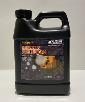 NEW Spirit Halloween Bubble Fogger Machine BUBBLE SOLUTION 32 fl oz SEALED EHTF