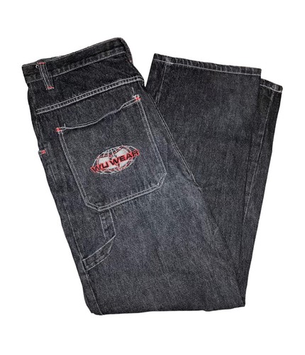 VTG Wu Wear Mens 34x32 Wu Tang Clan Baggy Wide Leg Denim VTG Wu Wear Mens 34x32 Wu Tang Clan Baggy Wide Leg Denim