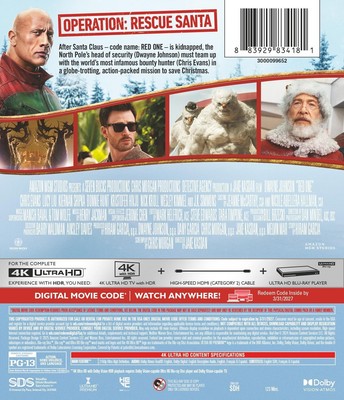Red One 4K UHD Blu-ray  NEW