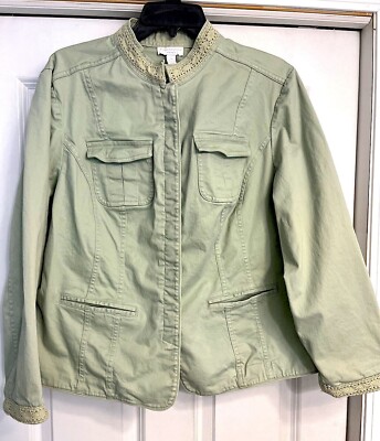 Charter Club Jacket Womens  Size 1X Light Green Jacket/Blazer