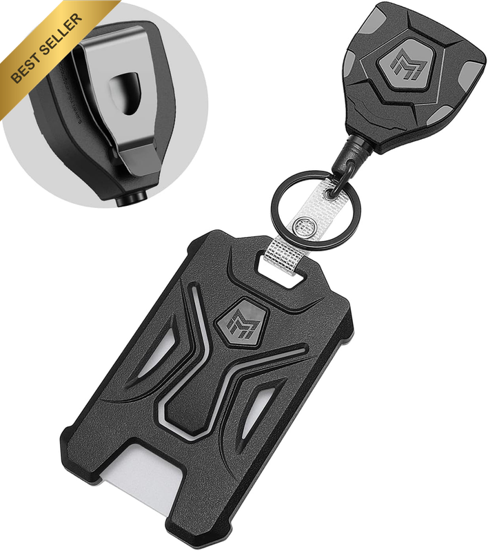 Retractable Badge Holder and Heavy Duty Badge Reel with 31.5" Cord, 9Oz Retracti