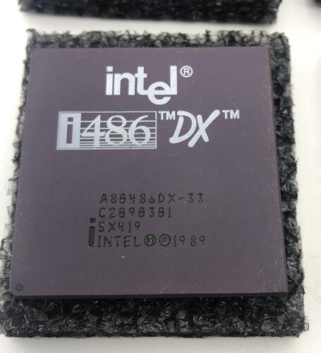 Intel 486 DX 33MHZ A80486DX-33 SX419 SX729 i486 CPU Intel 486 DX 33MHZ A80486DX-33 SX419 SX729 i486 CPU