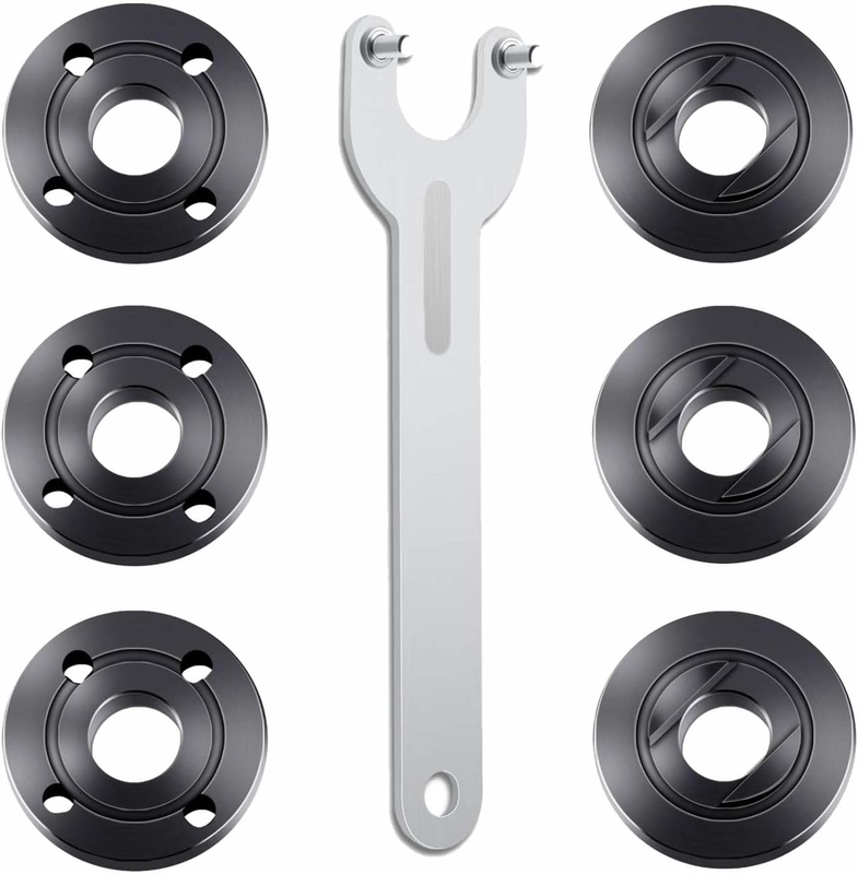 Angle Grinder Nut Wrench Kit 7PCS 5/8-11 Flange Lock Nut for Dewalt Makita Bosch