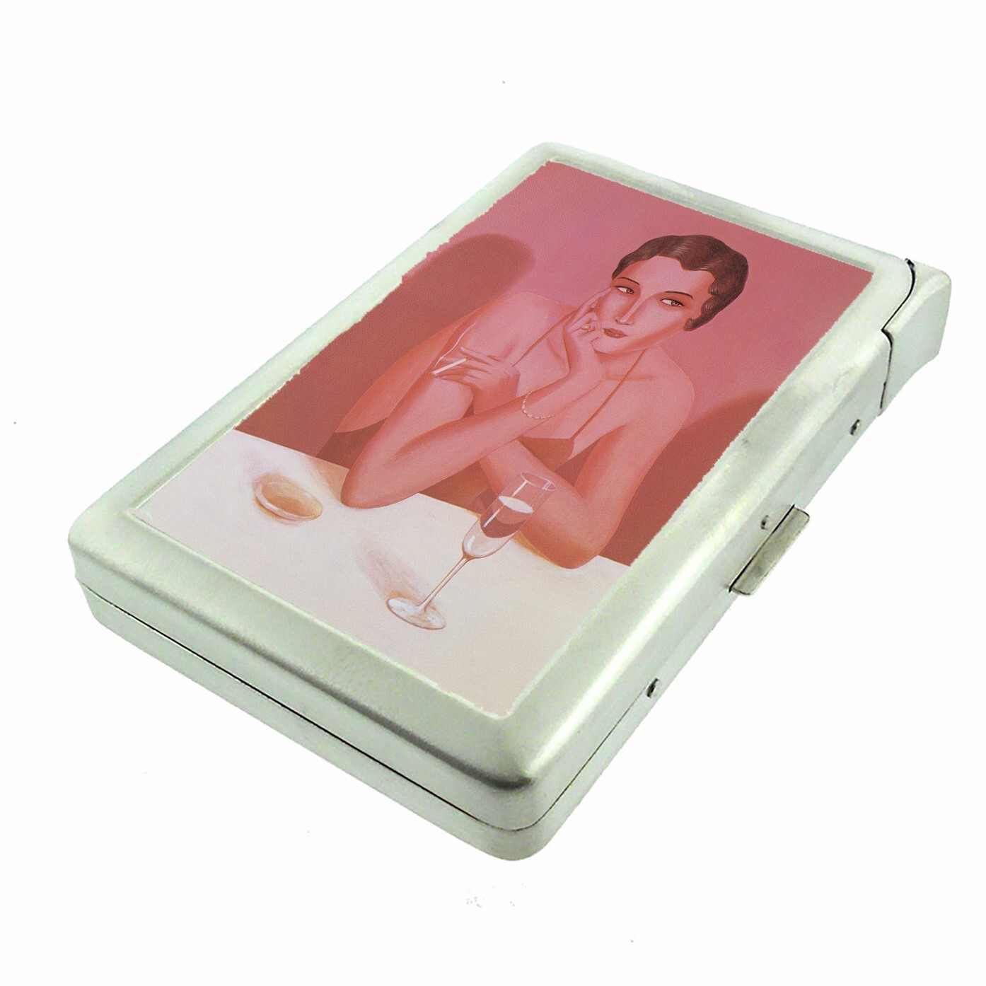財布・ケース・小物入れ Vintage Cigarette Case Amazon.com: Vintage 1920's Scene Cigarette Case with Built