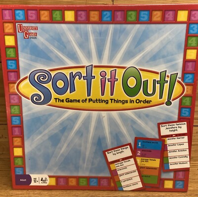 Sort It Out Game by University Games 2008 Edition New in Sealed Box Toy Family