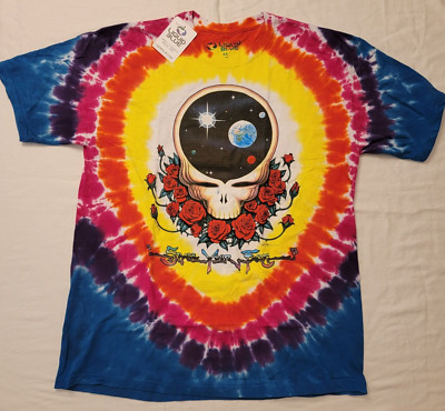Brand New Liquid Blue Grateful Dead ''Space Your Face'' Tie Dye T-shirt Size XL