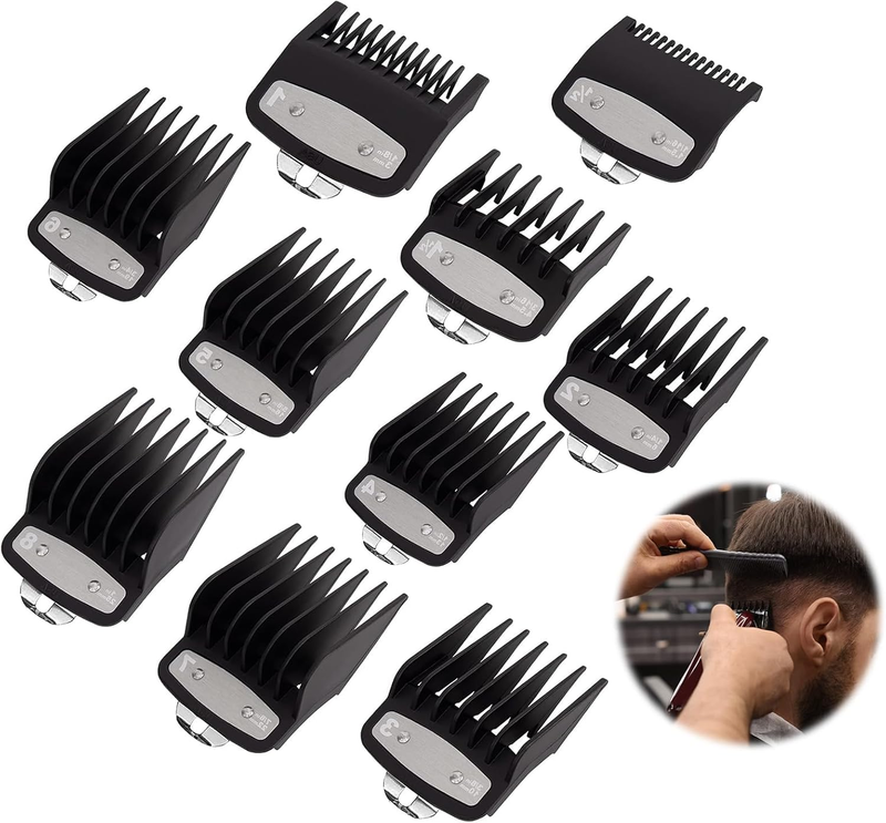 10 PCS Hair Clipper Combs Guards, Professional Hair Clipper Guards Set, Limit Co