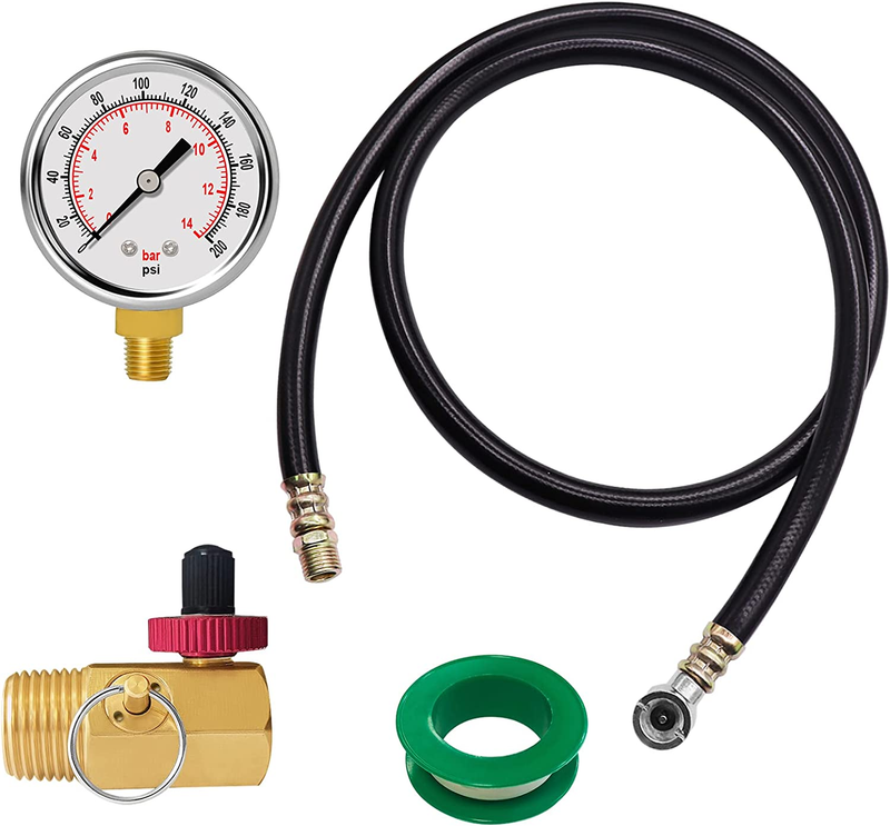 Air Tank Valve Kit with Gauge, Air Tank Repair Kit Come with 2
