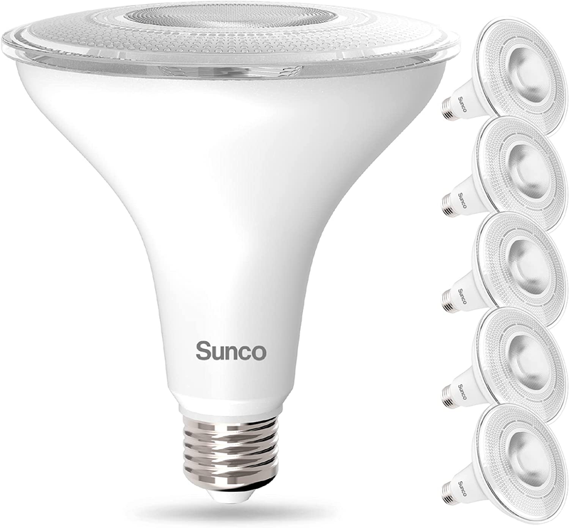 6 Pack Lighting PAR38 LED Flood Light Outdoor Bulb, Waterproof Bright Dimmable