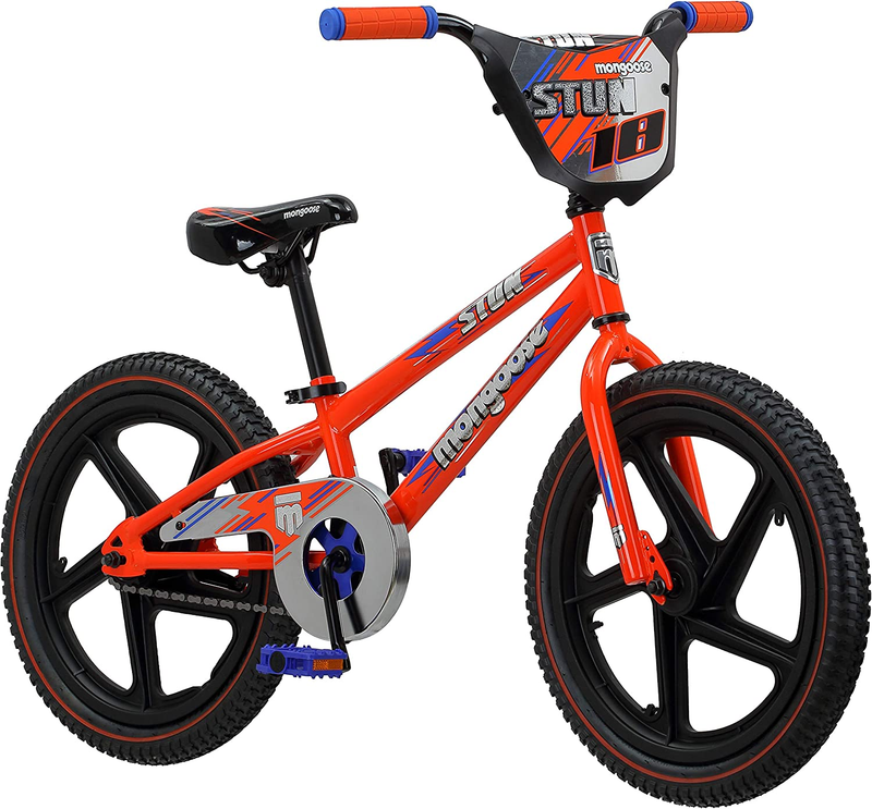 Switch and Stun Kids BMX Bike, Boys and Girls Bicycle Ages 5-8 Years, 18 Inch Wh