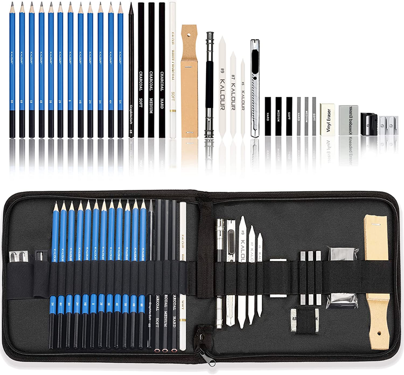 Charcoal Pencils 33 Pieces Pro Drawing Kit Sketching Sketch Pencils Pencils Set