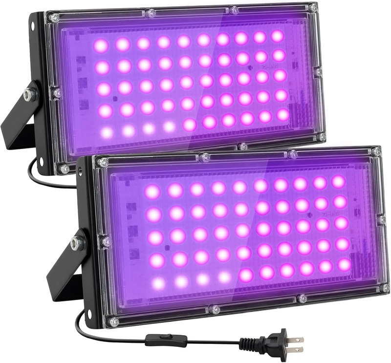 50W Black Lights for Glow Party - IP65 Waterproof LED Black Light Flood Light 3