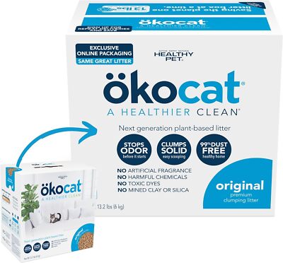 ökocat Less Mess Natural Wood Clumping Cat Litter Mini-Pellets,MediumSelect Typs