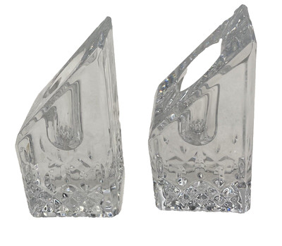 Waterford  Lismore Essence 4'' Candle Holders Set of 2 Crystal Candlesticks