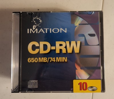 Imation Cd Rw 650 Mb 74 Min 10 Disk Pack New Sealed